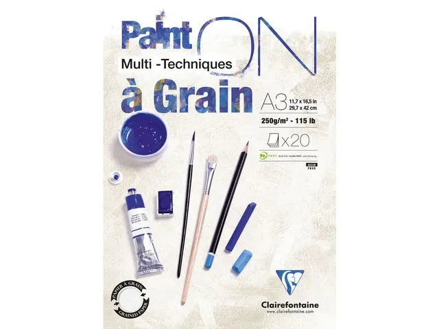 Clairefontaine Akvarellpapir, A3, 250 g/m², 20 ark