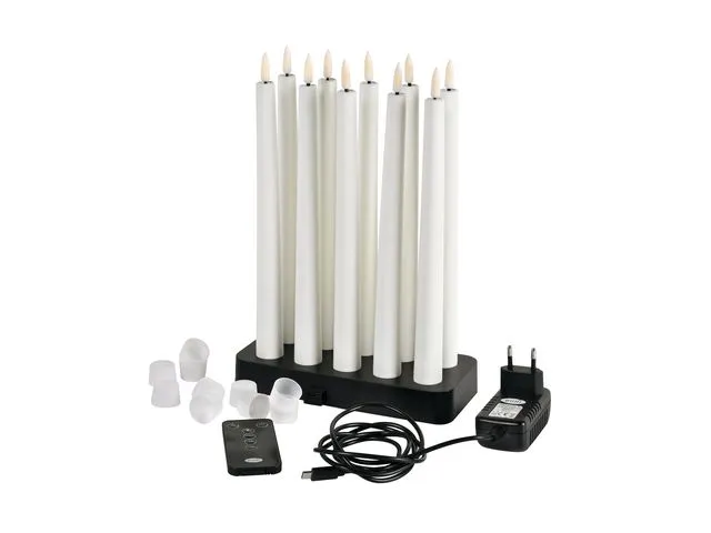 Duni Antikklys DUNI led m/ladestasjon (10)