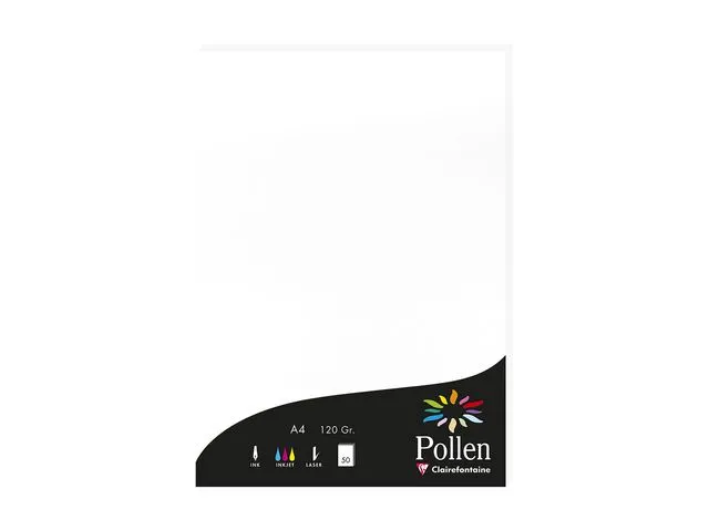 Pollen Ark POLLEN A4 120g hvit (50)