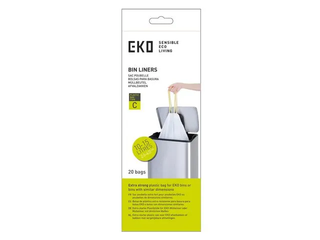 EKO Avfallspose EKO C 45x50 10-15L hvit (20)