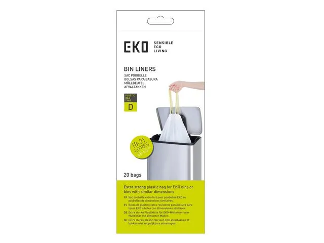 EKO Avfallspose EKO D 55x50 18-21L hvit (20)