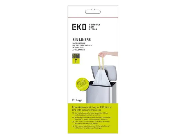 EKO Avfallspose EKO F 65x75 40-60L hvit (12)