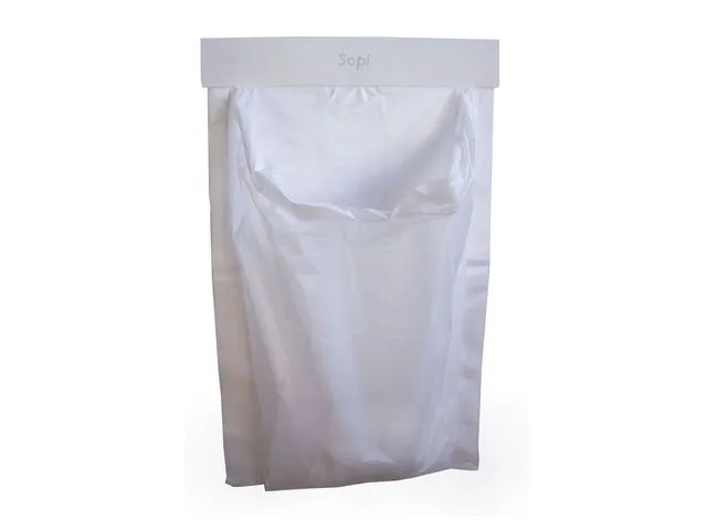 Polynova avfallspose i plast, 215 x 150 x 350 mm, hvit
