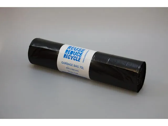 Polynova Avfallssekk LDPE 80x125 60my sort (10)