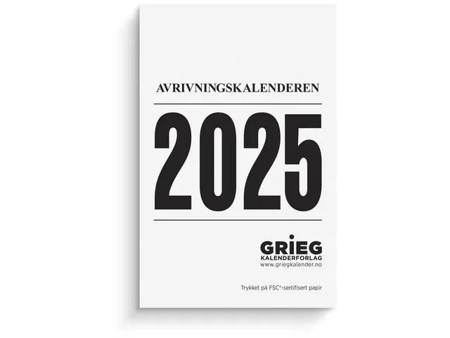 Grieg Avrivningskalender GRIEG 2025 medium