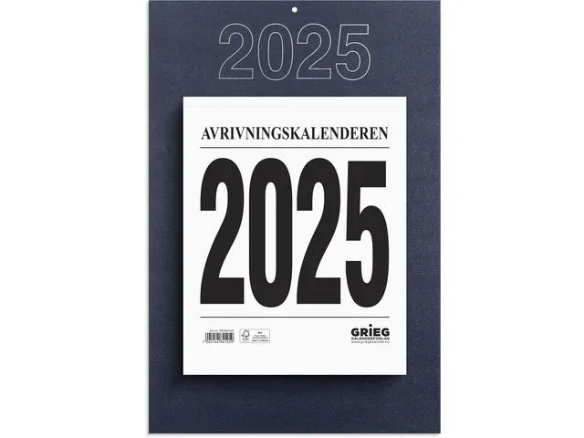 Grieg Avrivningskalender GRIEG 25 stor m/plate