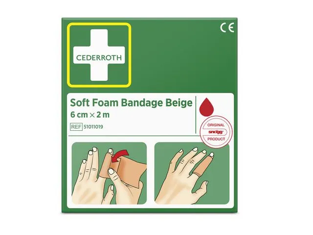 Cederroth Bandasje CEDERROTH Soft Foam 2m beige