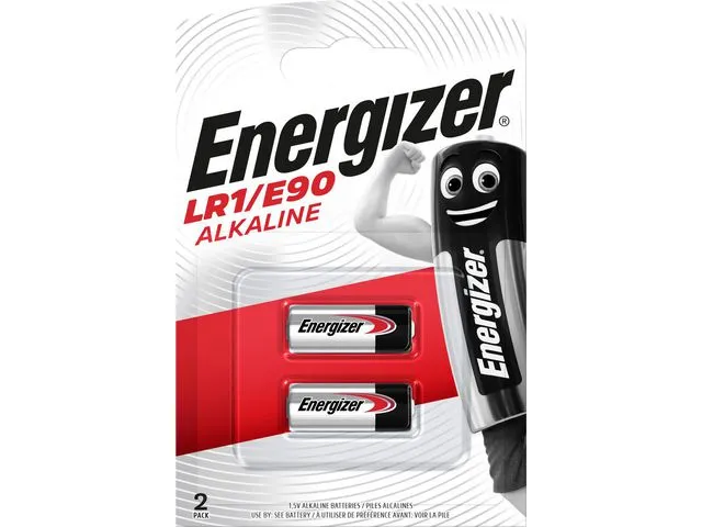 Energizer Alkaliske LR1 / E90 ikke-oppladbare miniatyrbatterier i blisterpakning med 2