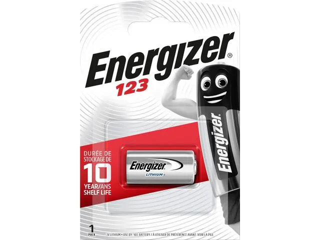 Energizer Lithium Photo-CR123 ikke-oppladbart kamerabatteri i blisterpakning med 1
