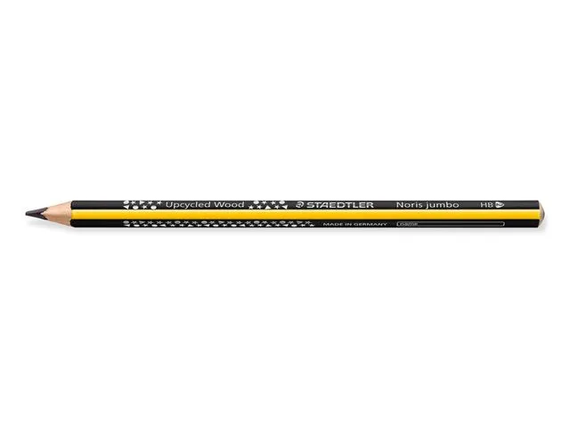 Staedtler grafittblyant Noris Club Jumbo, HB-bly, trekantet, gul og svart kropp