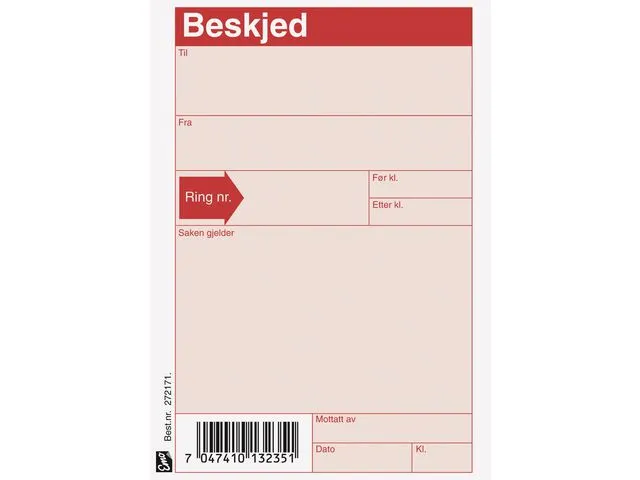 Emo Beskjedblokk EMO A6 100 blad