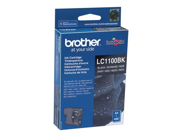 Brother blekkpatron LC1100 BK Innobella™-blekk, svart, enkeltpakke, LC-1100BK