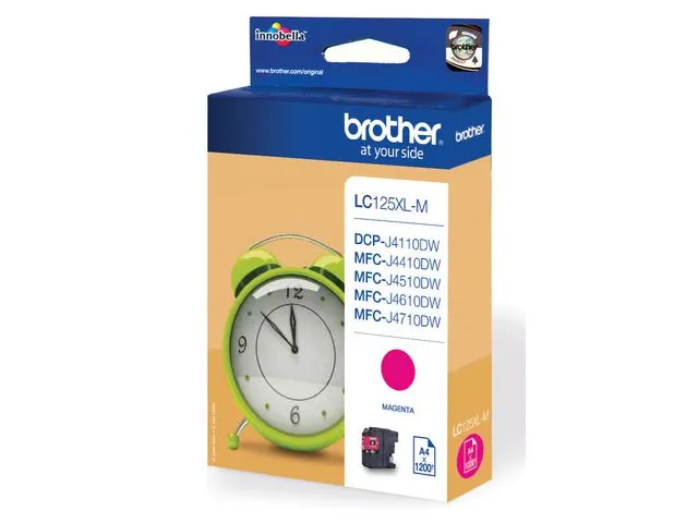 Brother Blekk BROTHER LC125XLM rød