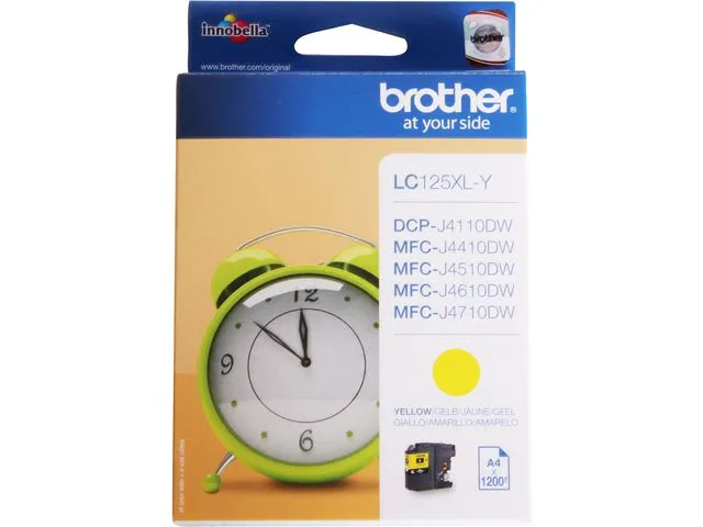 Brother Blekk BROTHER LC125XLY gul