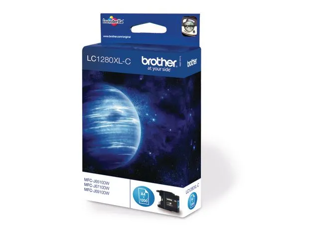 Brother blekkpatron LC1280XL Innobella™-blekk, stor kapasitet, cyan, enkeltpakke, LC-1280XLC