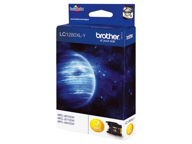 Brother blekkpatron LC1280XL Y Innobella™-blekk, stor kapasitet, gul, enkeltpakke, LC-1280XLY
