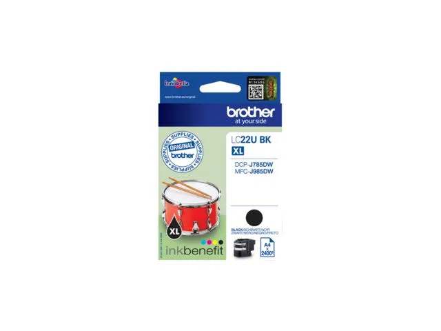 Brother Blekk BROTHER LC22UBK sort