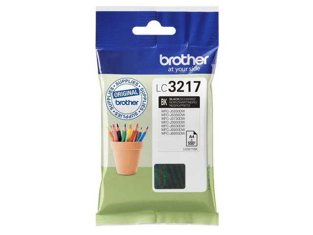 Brother Blekk BROTHER LC3217 BK sort