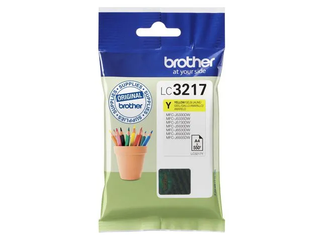 Brother Blekk BROTHER LC3217 Y gul