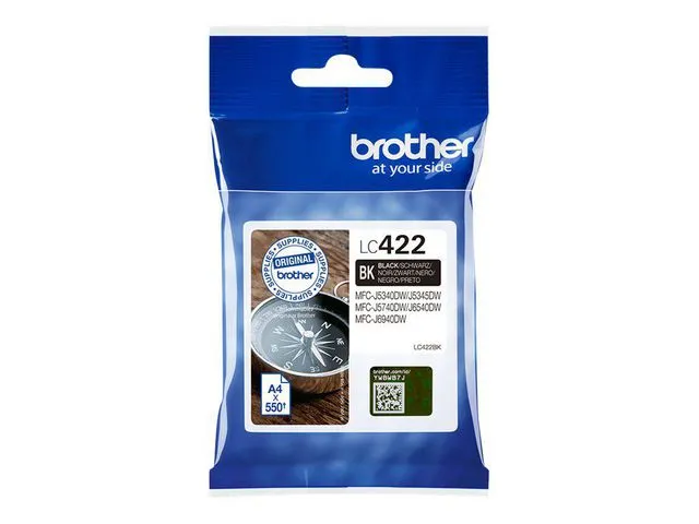 Brother Blekk BROTHER LC422BK Sort