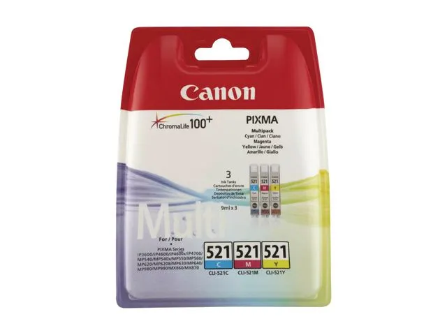 Canon Blekk CLI-521 Value Pack C/M/Y