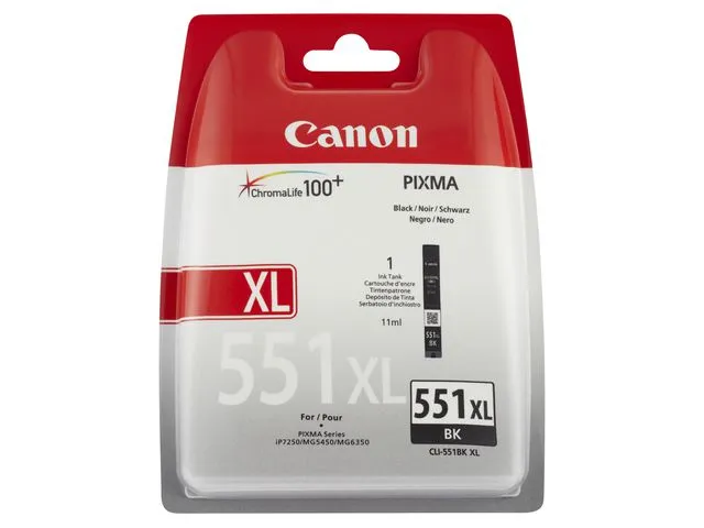 Canon Blekk CANON CLI-551XL BK sort