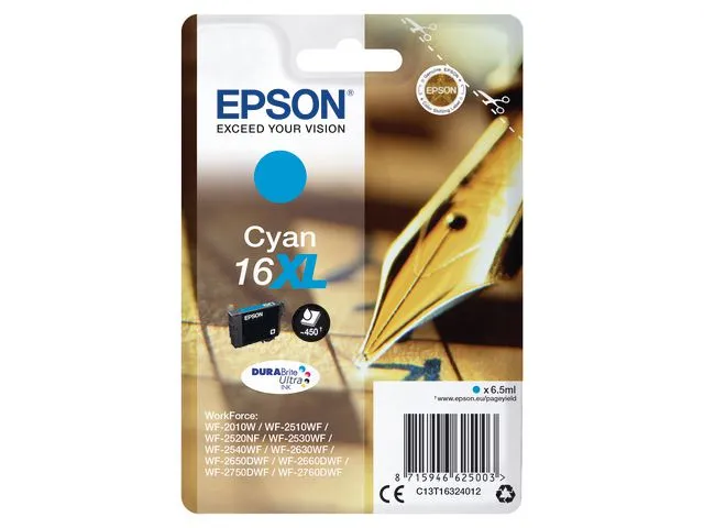 Epson Blekk EPSON 16XL C13T16324012 cyan