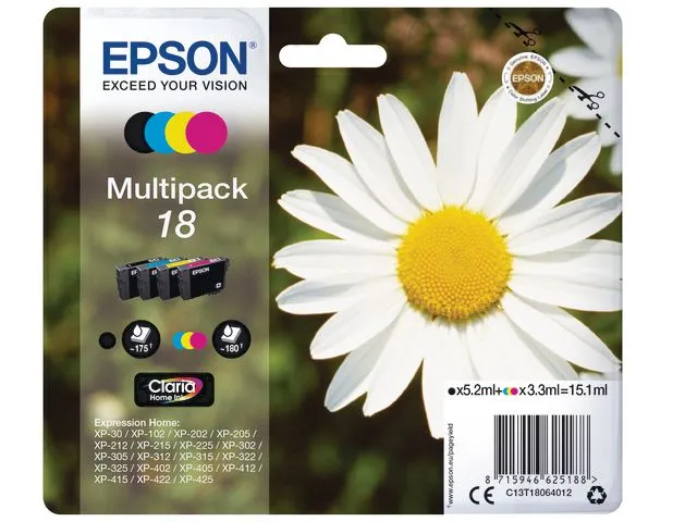 Epson Blekk EPSON 18 C13T18064022 CMYK (4)