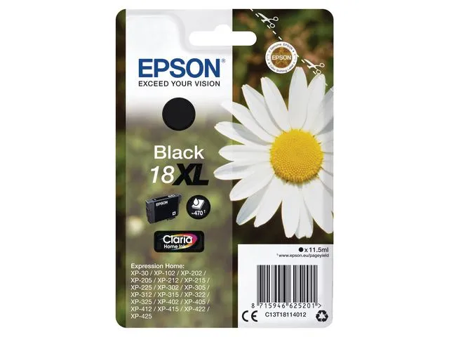 Epson Blekk EPSON 18XL C13T18114022 sort