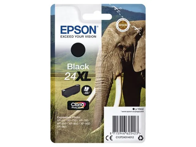 Epson Blekk EPSON 24XL C13T24314022 sort