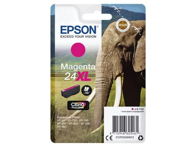 Epson Blekk EPSON 24XL C13T24334022 rød