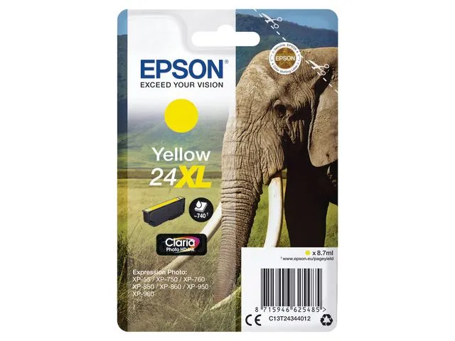 Epson Blekk EPSON 24XL C13T24344022 gul