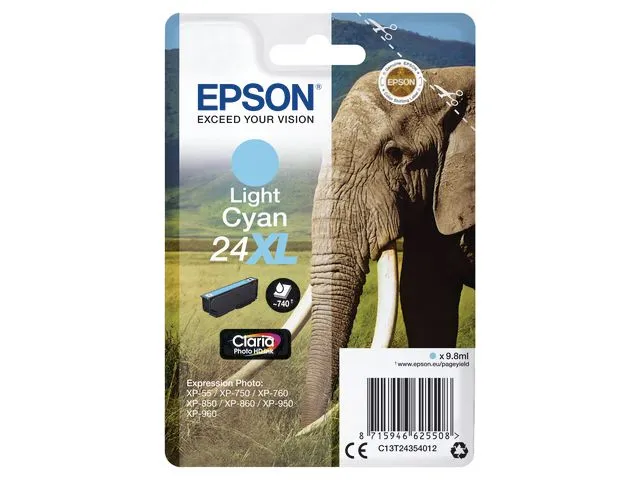 Epson Blekk EPSON 24XL C13T24354022 lyseblå