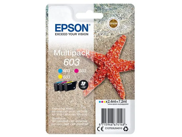 Epson Blekk EPSON 603 C13T03U54020 CMY