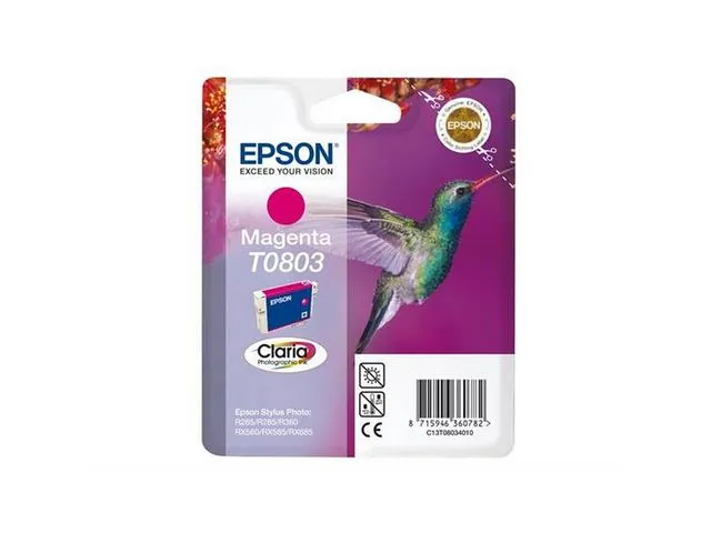 Epson Blekkpatron T0803 C13T08034011 Kolibri Claria fotografiblekk Magenta 1-pack