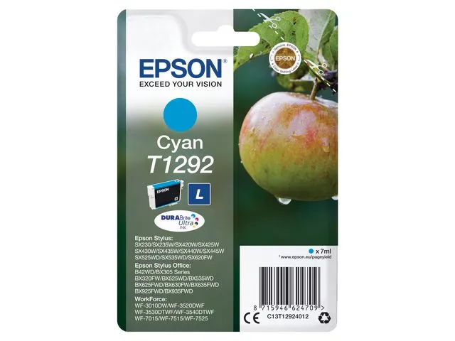 Epson Blekk EPSON T1292 C13T12924012 cyan