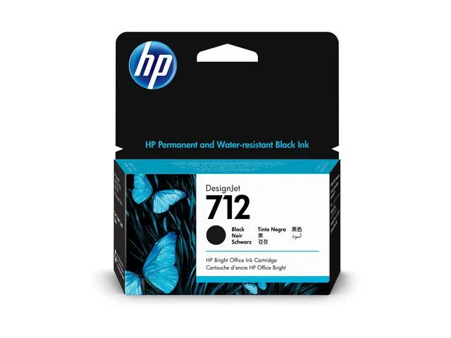 HP Blekk HP 712 3ED70A Sort