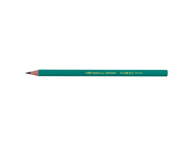 BIC® grafittblyant Ecolutions™ Evolution™ 650, HB-bly, sekskantet, grønn kropp