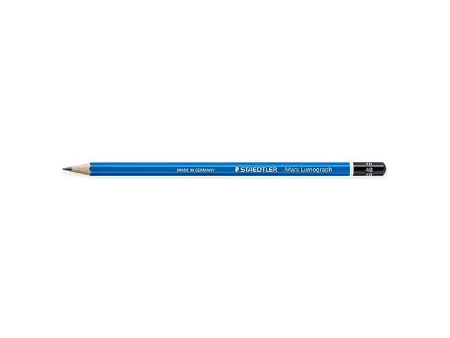 Staedtler Mars grafittblyant Mars Lumograph, 4B-bly, sekskantet, blå kropp