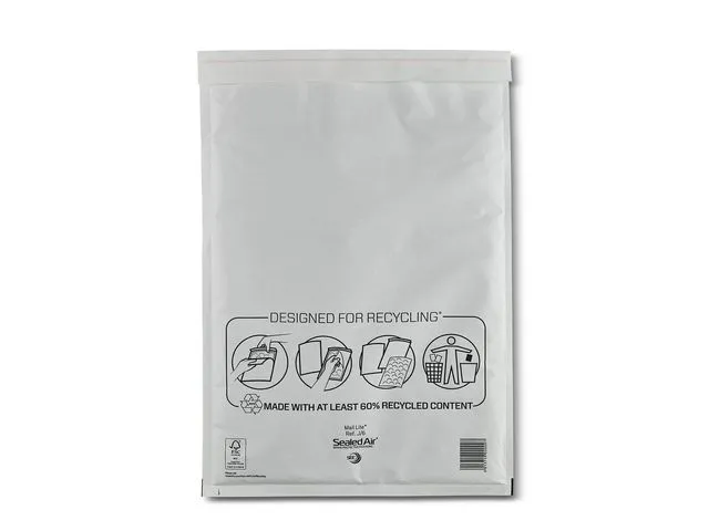 Mail Lite® luftputekonvolutt, 300 x 440 mm, AirCap®, kraftpapir, hvit
