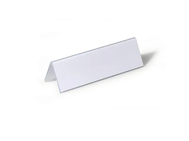 Durable Bordnavneholder, leveres med 61 x 210 mm blanke innsatser, PVC