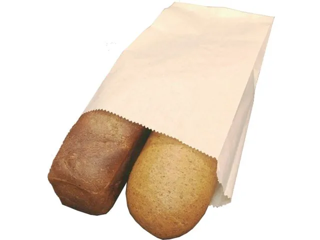 Brødpose kraft 155x80x400mm hvit (2500)