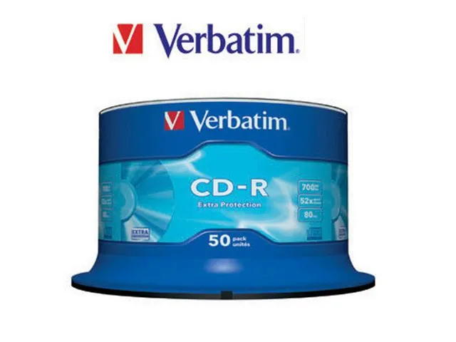 Verbatim CD-R, 700 MB / 80 min, 52 X Spindel hastighet