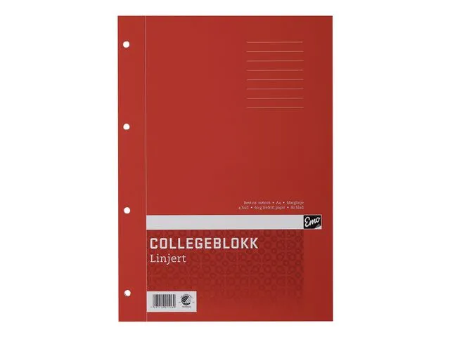 Emo Collegeblokk A4 60g 80bl lin