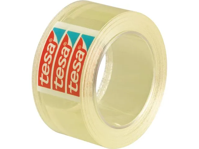 tesa® Gjennomsiktig tesafilm®-kontorteip, 19 mm x 66 m, 57406, pakke med 8