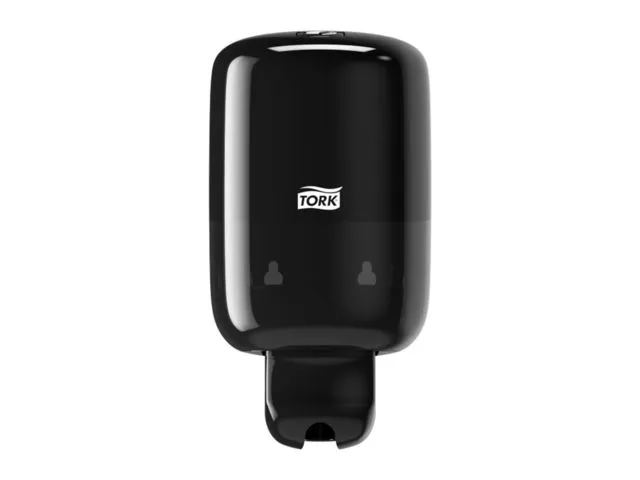 Tork Minidispenser av plast for flytende såpe og kremsåpe, svart, 500 ml, 206 x 112 x 114 mm