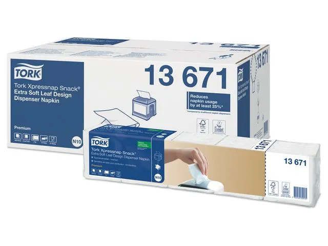 Tork Dispenserserviett TORK N10 2L hvit (500)