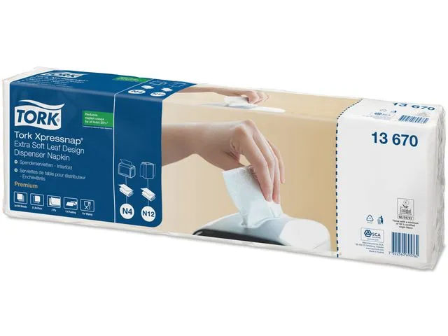 Tork Dispenserserviett TORK N4 2L hvit (500)