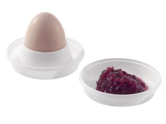Duni Eggeglass, resirkulerbare, hvite, 10 cm x 100