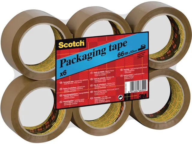 Scotch® Emb.tape SCOTCH hotmelt 50mmx66 brun (6)